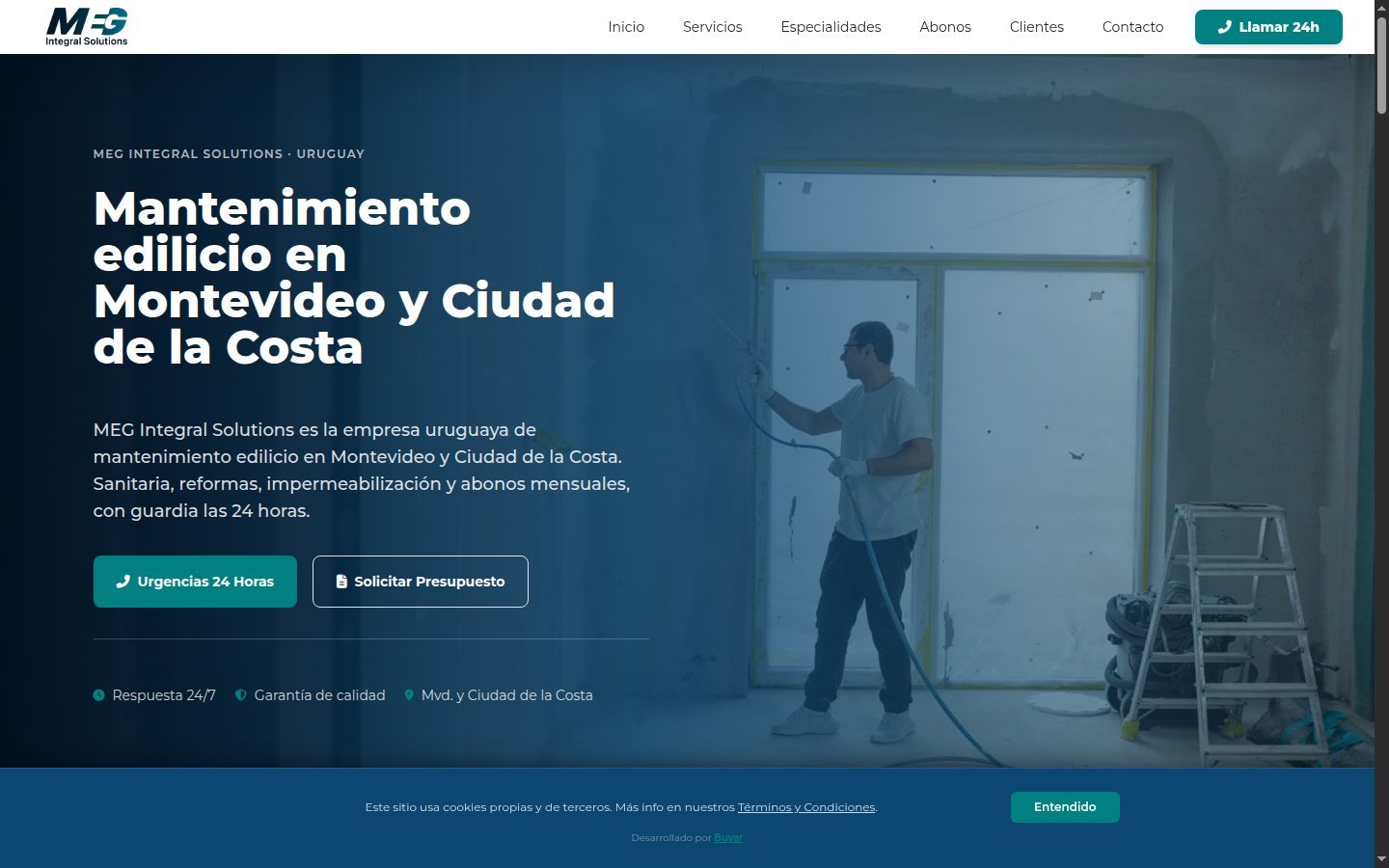 Captura del sitio de MEG